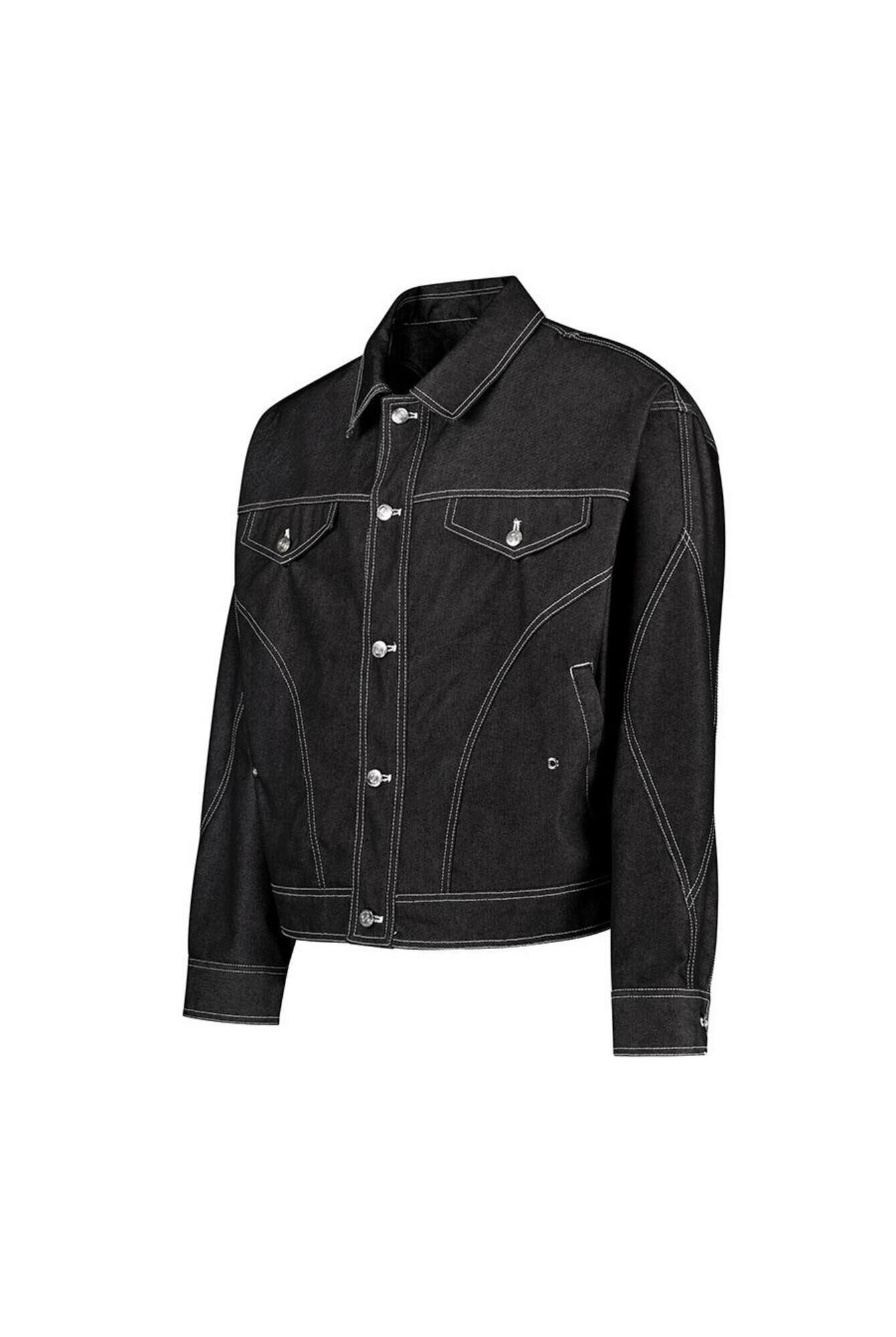 Tunnel Lining denim Jacket - Black