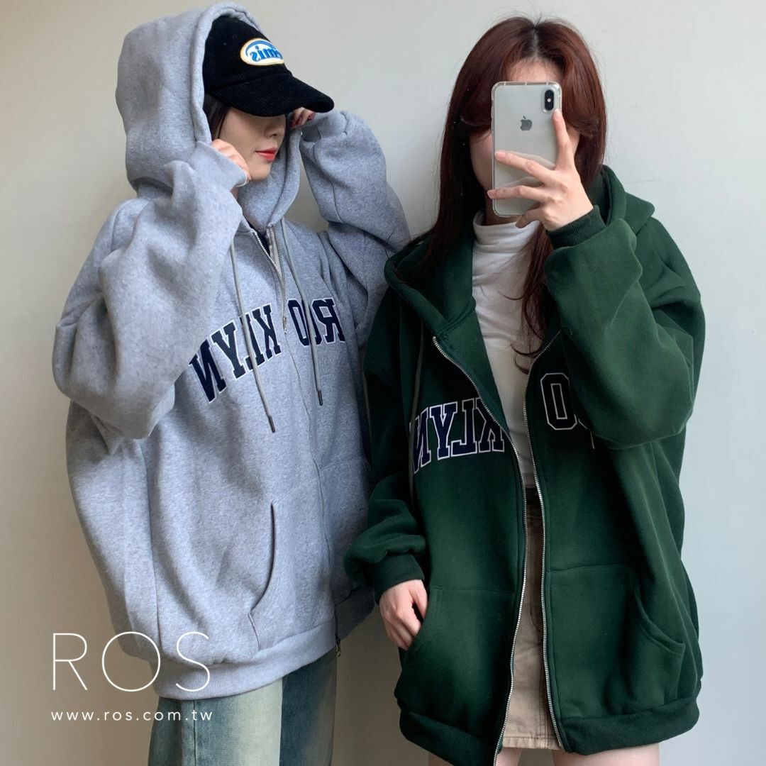 BROOKLYN 刺繡連帽外套(4colors)