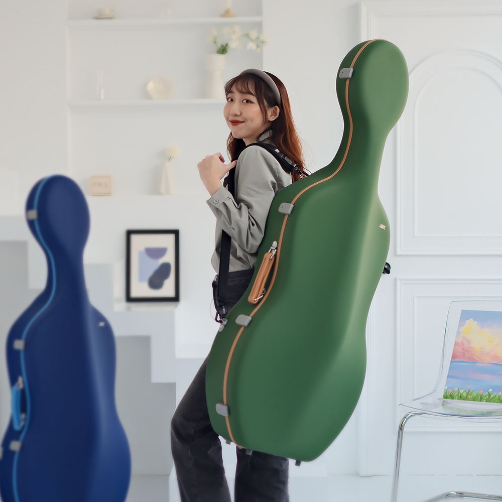 JML 柔肌系列 大提琴盒 (綠色)