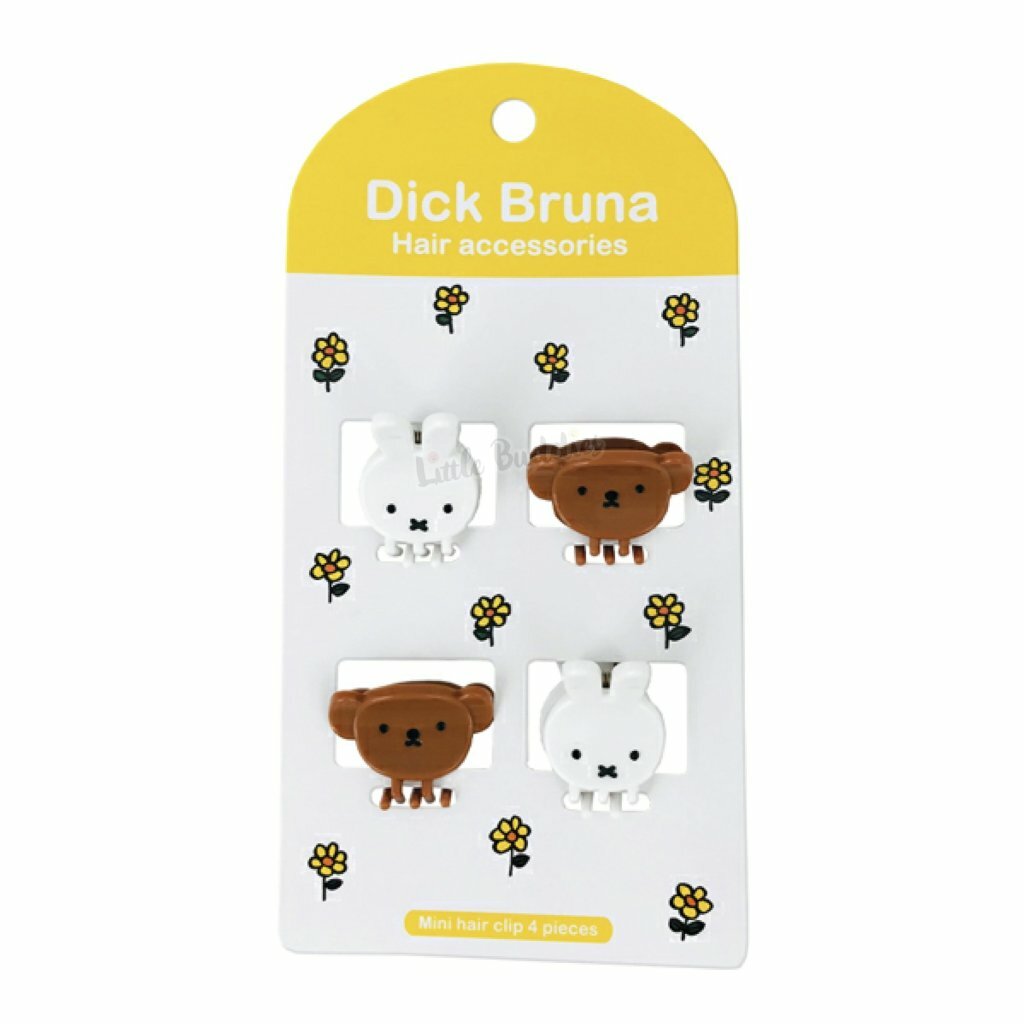 日版 Miffy 立體耳Miffy頭+朋友小抓夾 4P