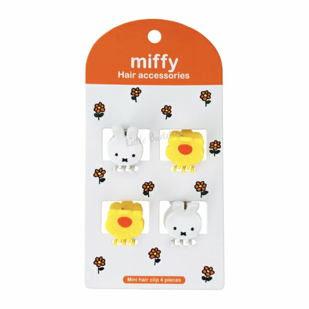 日版 Miffy 立體耳Miffy頭+朋友小抓夾 4P