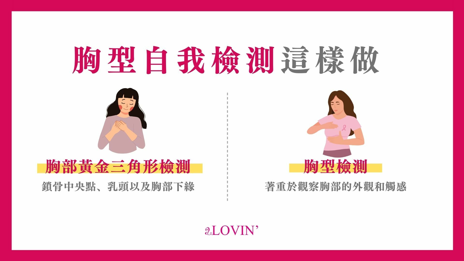 胸型自我檢測這樣做！