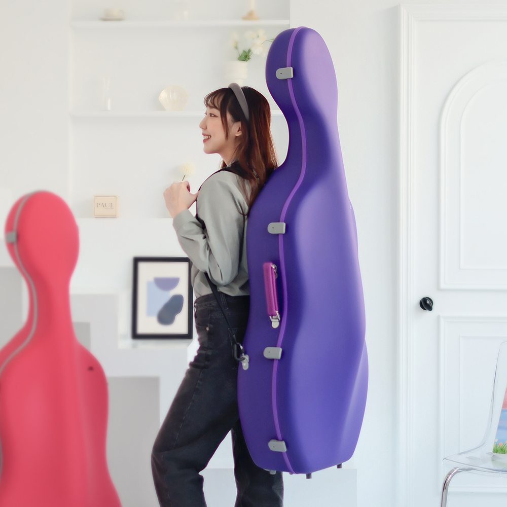 JML 柔肌系列 大提琴盒 (紫色)