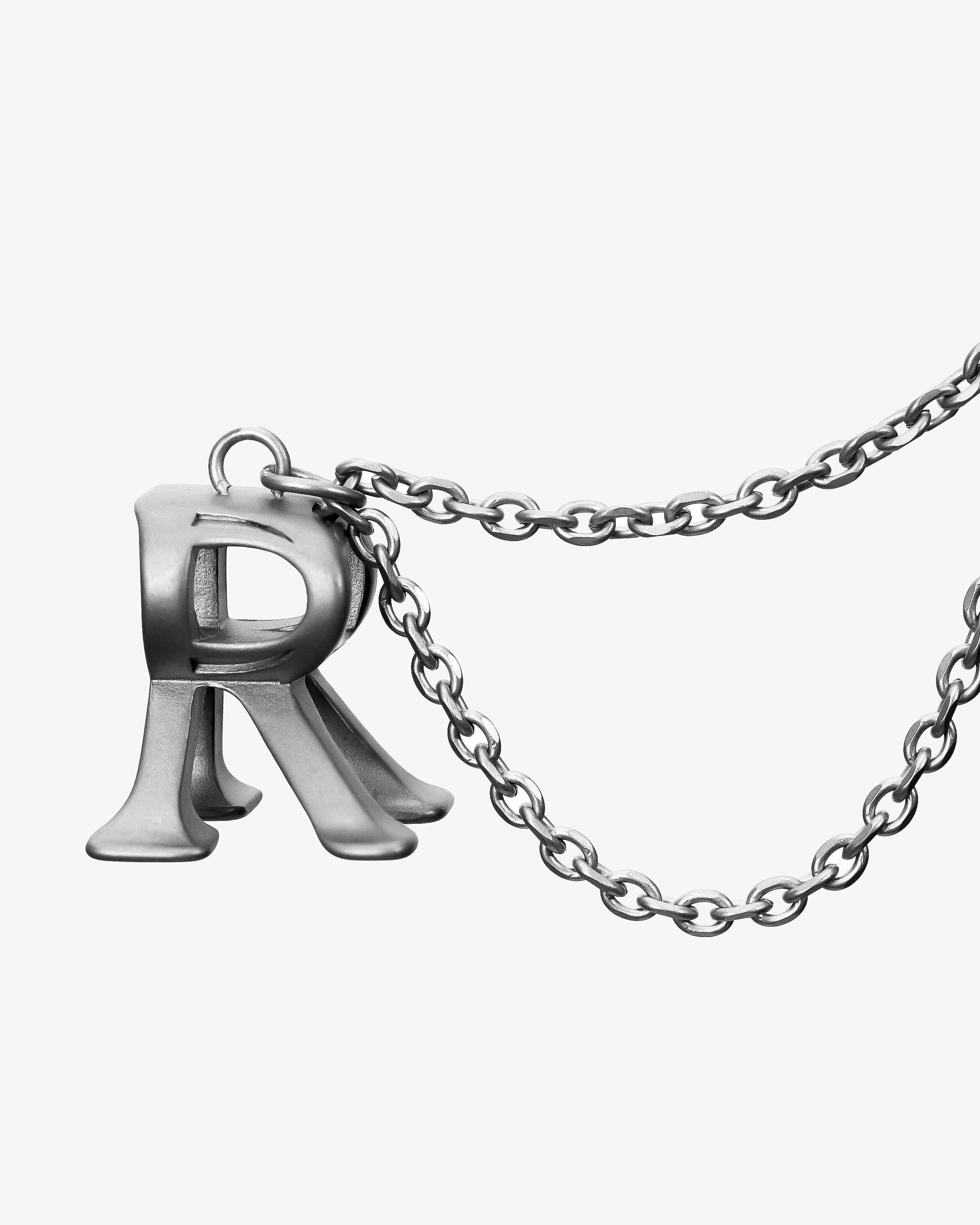 RECOVERY 立體R裝置墜鍊 (霧銀)