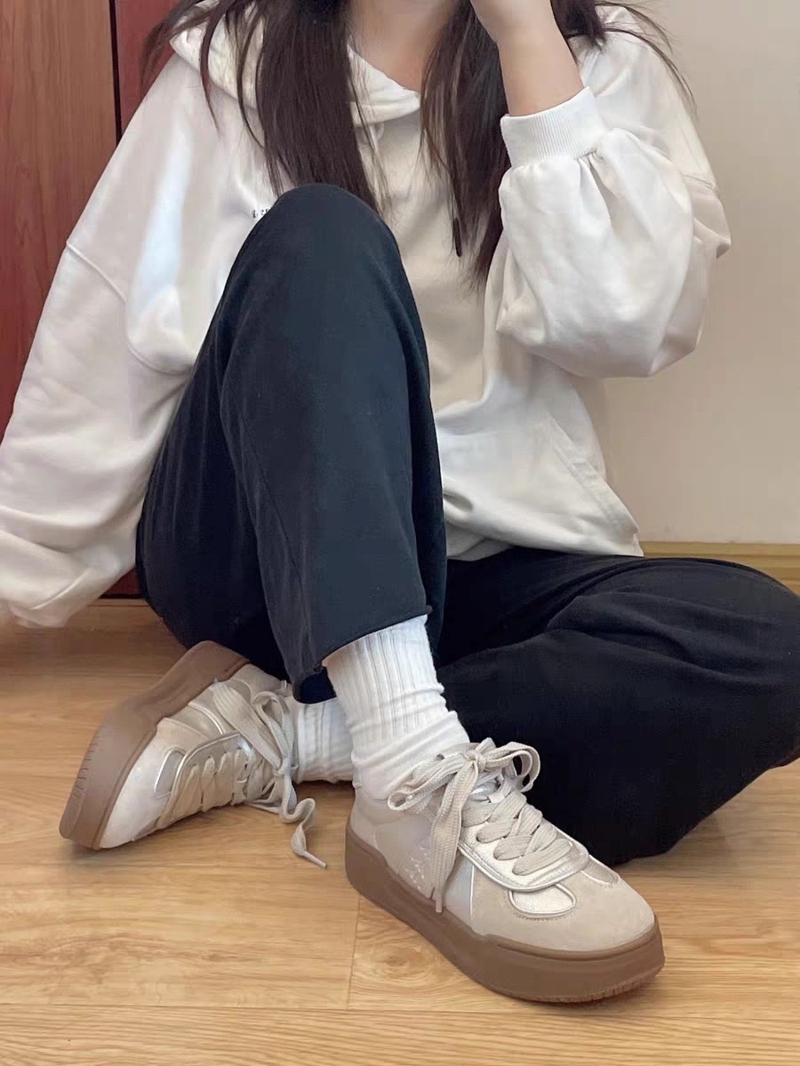 【預購】KAPPA 轉角巴黎系列 厚底休閒鞋 灰銀色 K0E25CC64J171