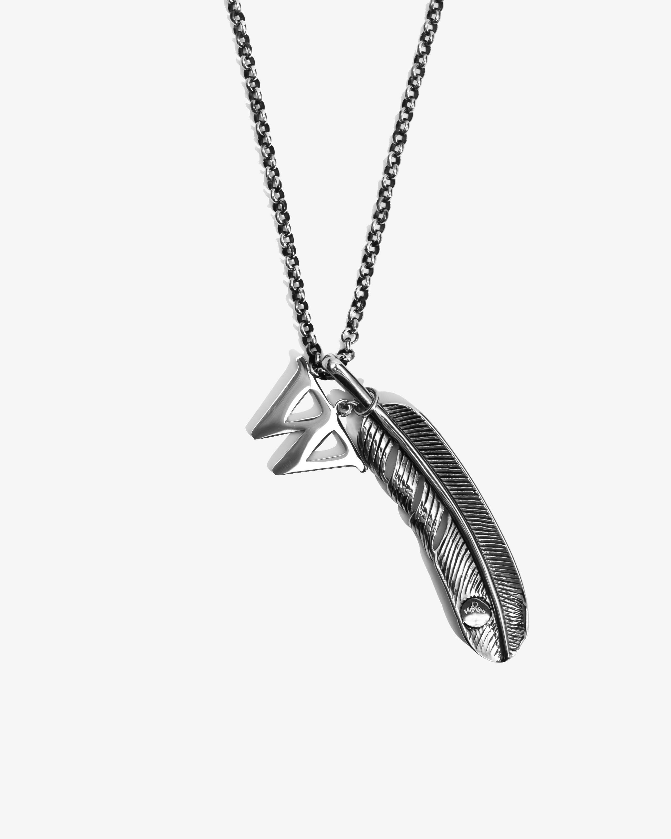 WODEN X RECOVERY 鑲嵌羽毛項鍊