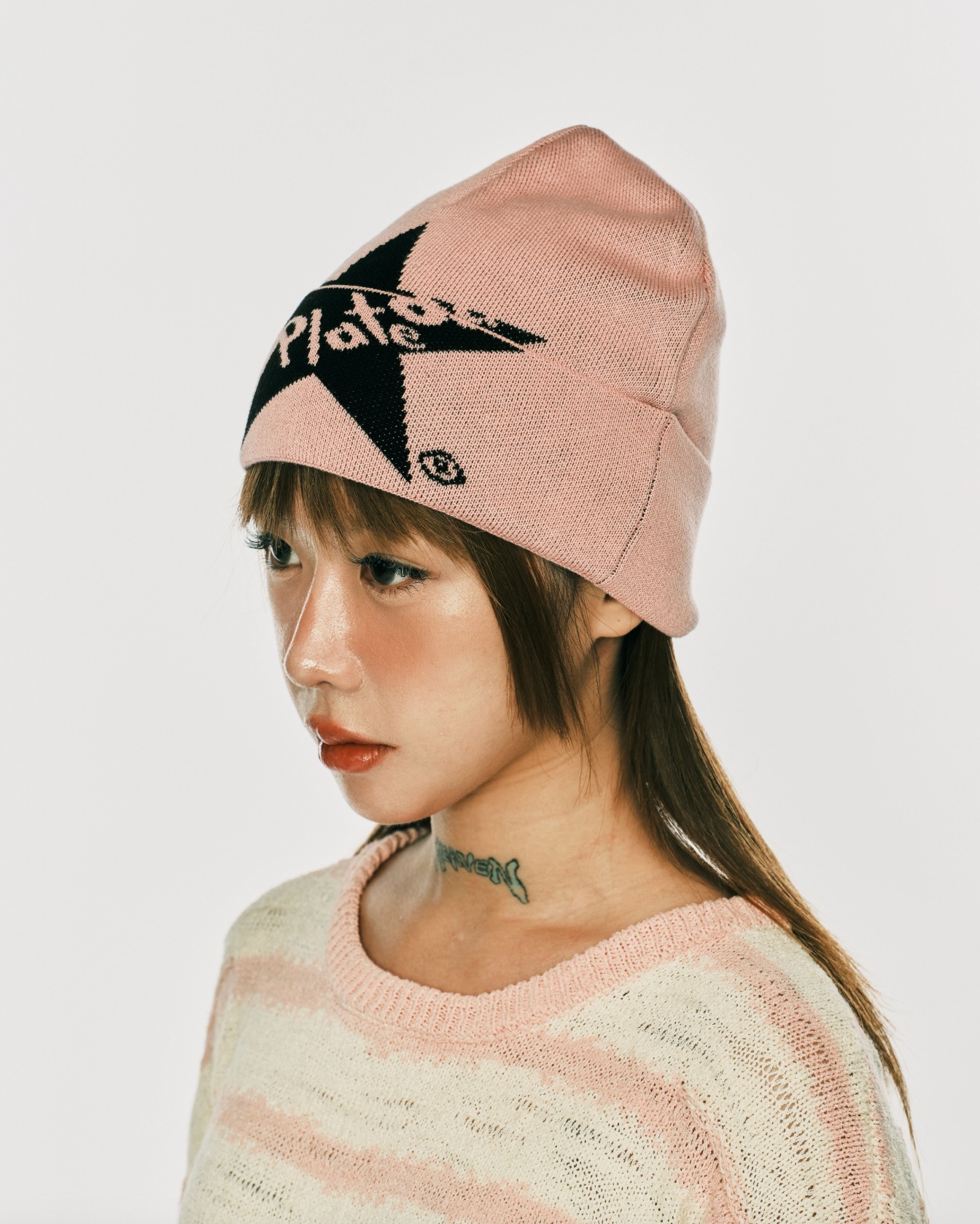 PLATEAU STUDIO / 25 logo beanie - Pink