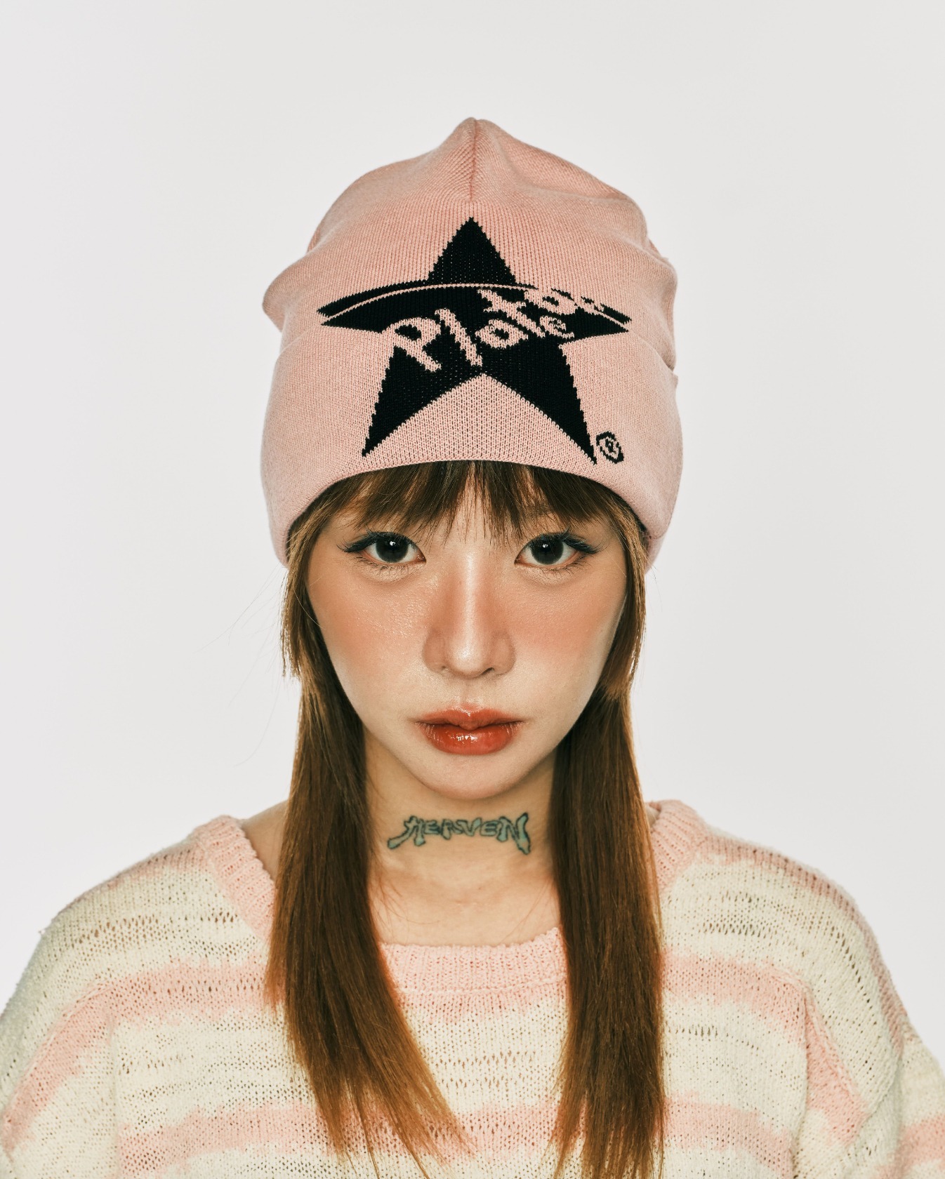 PLATEAU STUDIO / 25 logo beanie - Pink