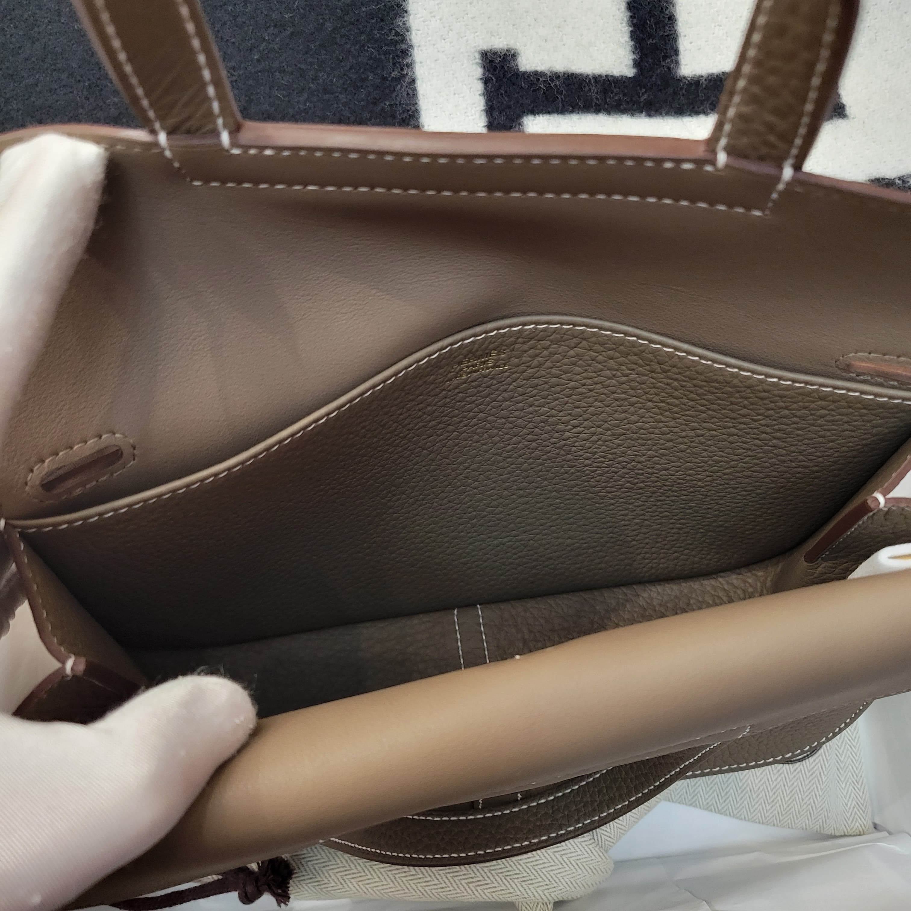 Hermes halzan 25 Etoupe CC 大象灰金扣 TC皮