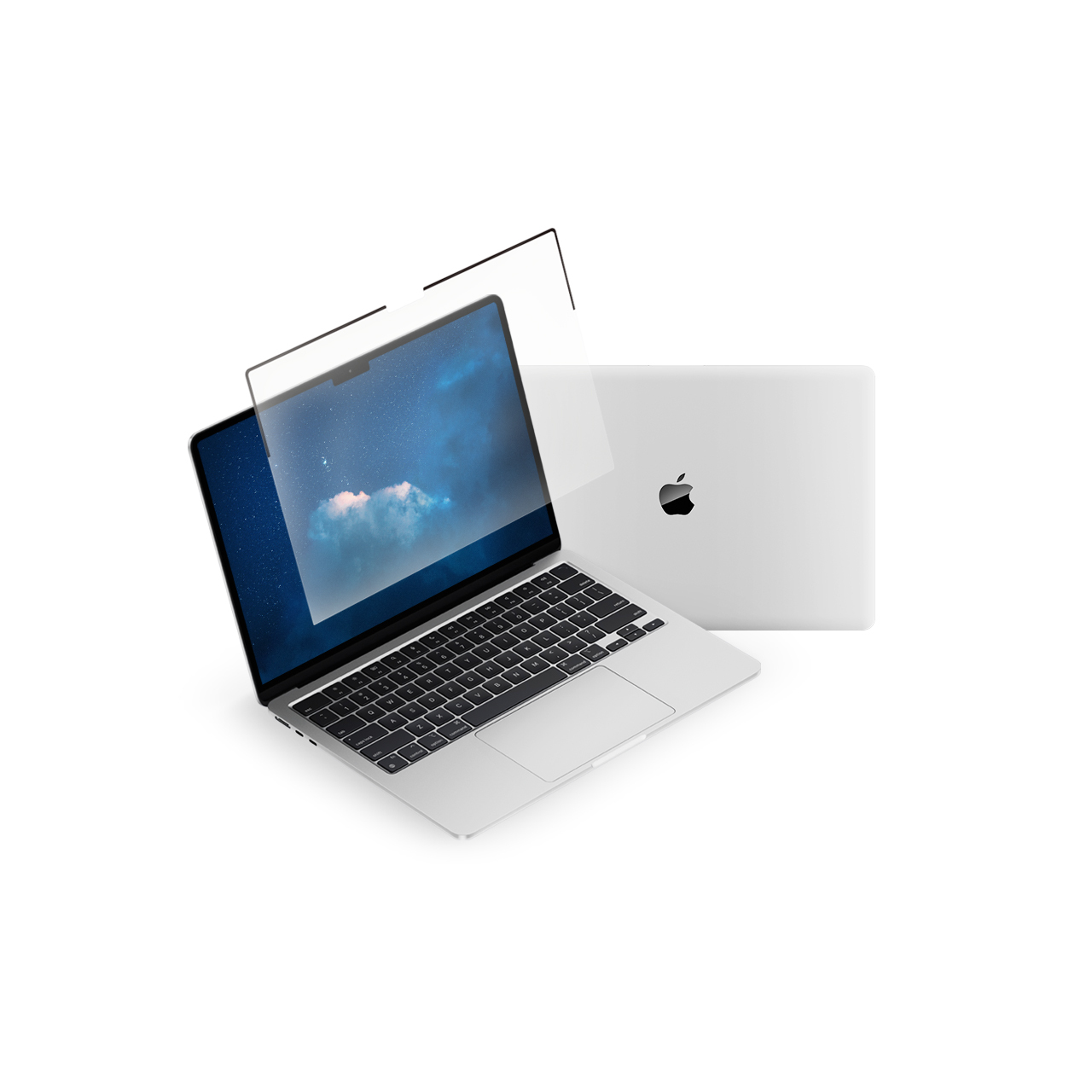 MacBook【抗藍光。清透貼】高透不色偏