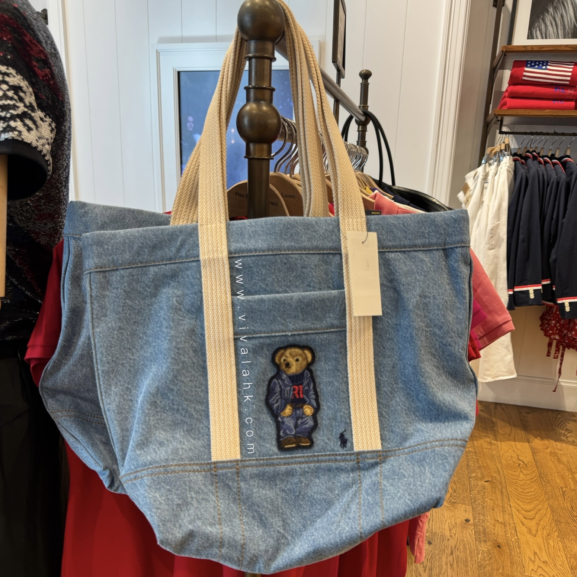 Polo Ralph Lauren - Polo 熊仔牛仔布Tote (M)