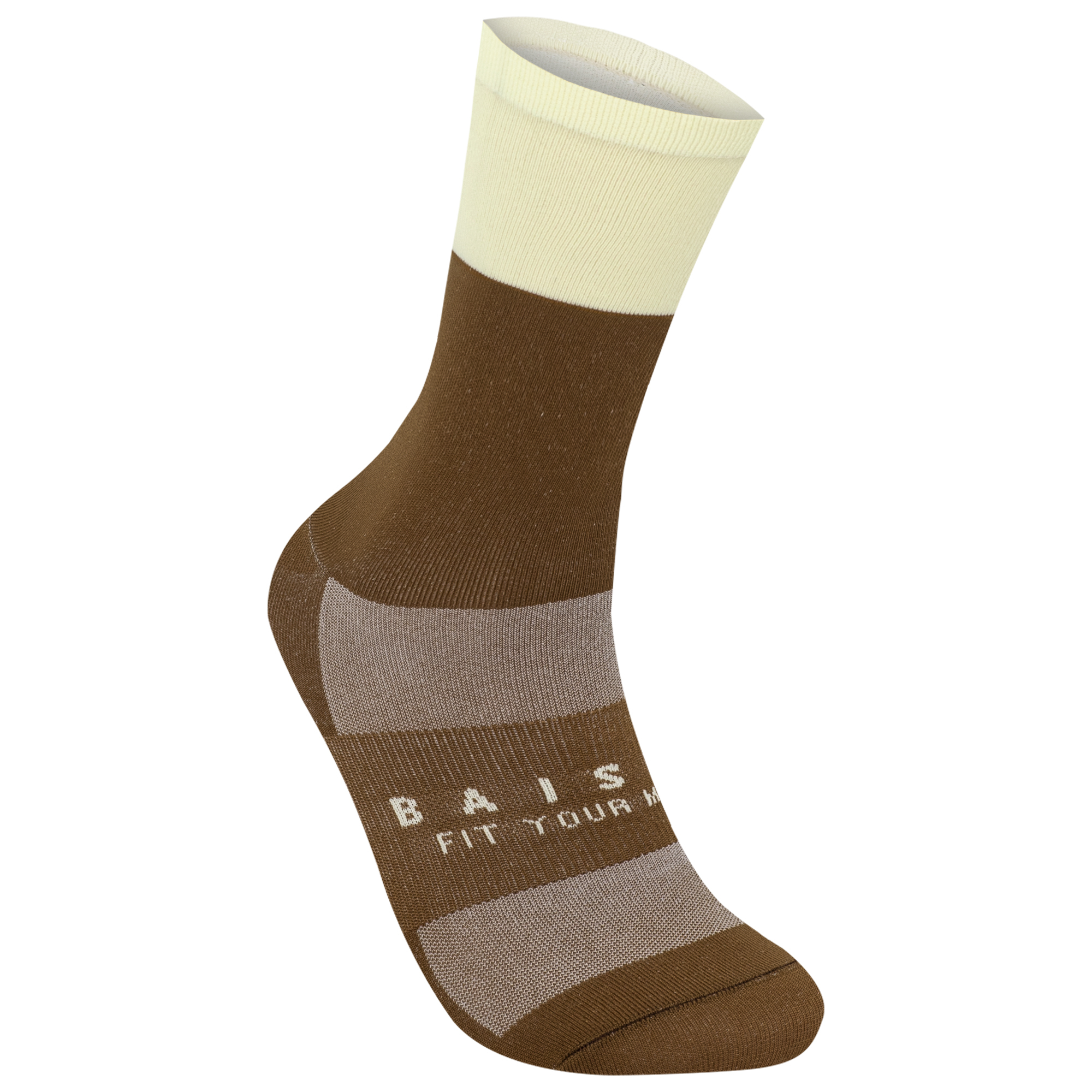 運動襪 對比 深褐
