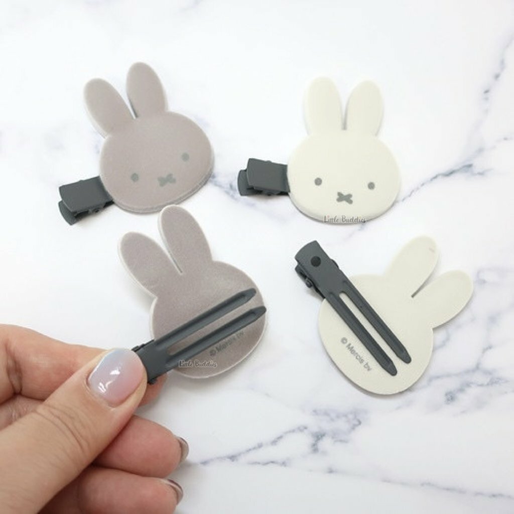 日版Miffy 對裝絨毛軟膠大頭劉海夾