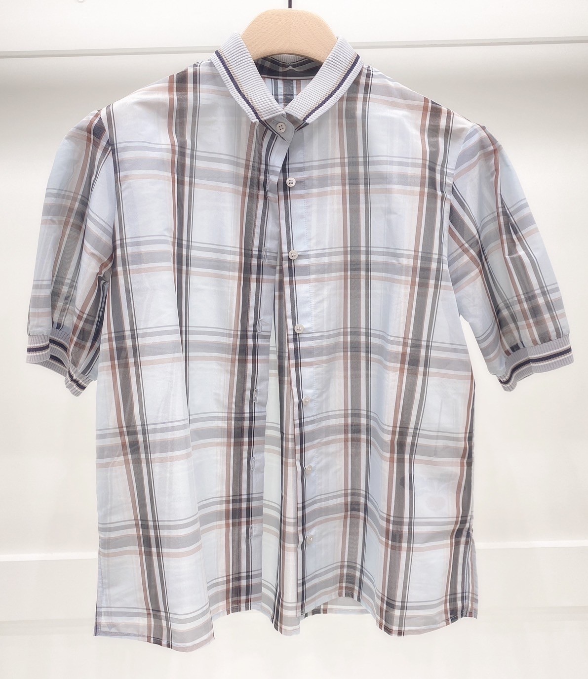 格紋襯衫領式款