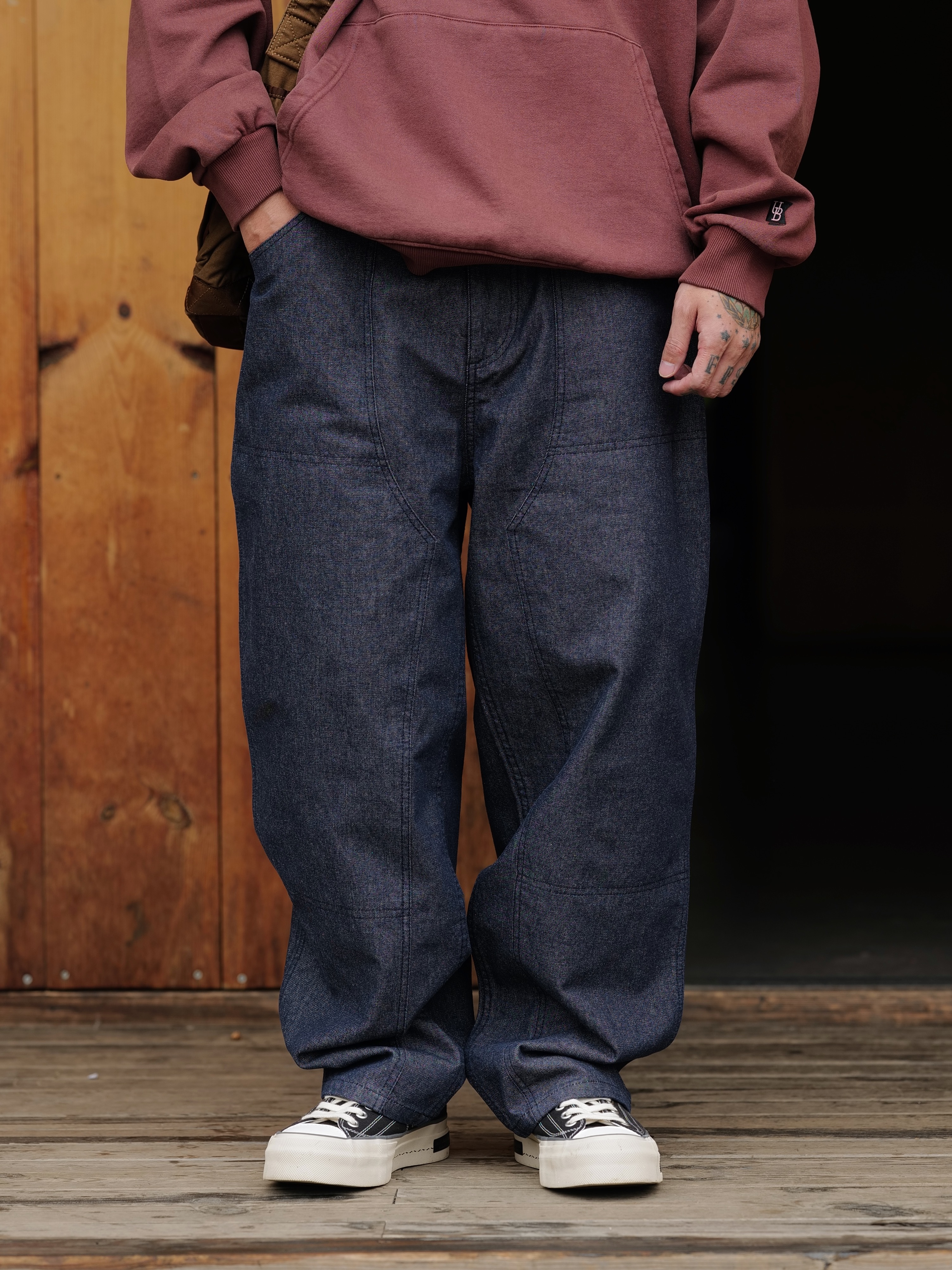 Unbent 25S/S 日本面料原色直筒牛仔褲