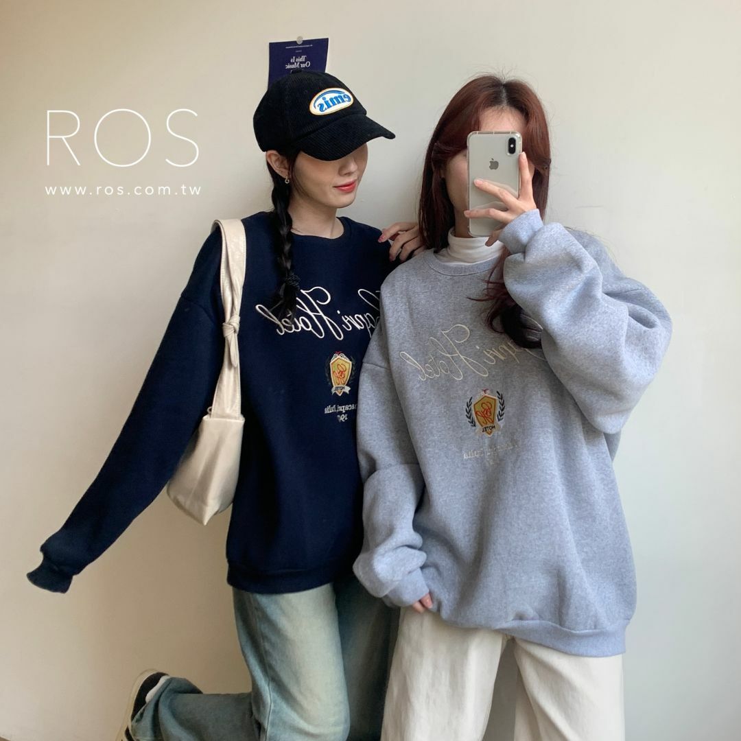 1947草寫英字刺繡大學T(3colors)