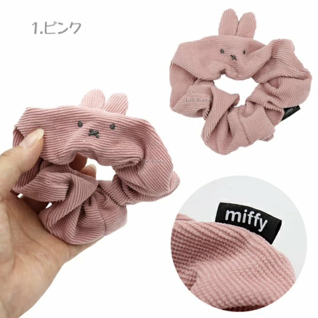 日版 Miffy 燈心絨刺繡臉髮圈橡筋