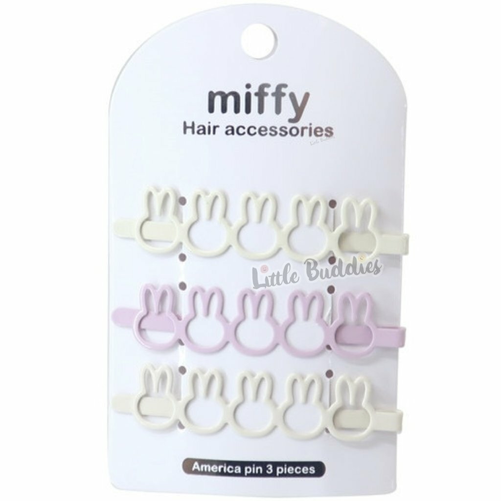 日版Miffy 裝飾平髮夾3件
