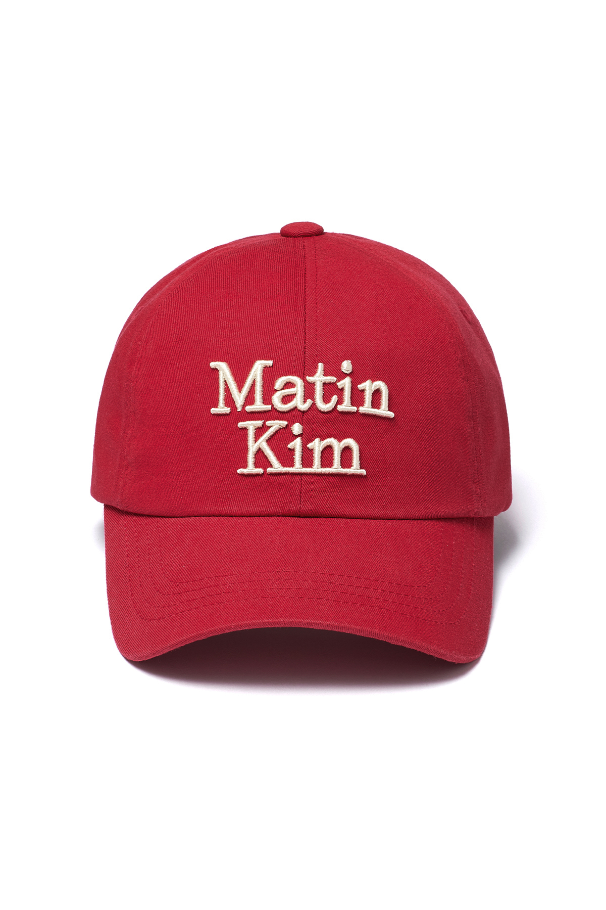 MATIN粗體LOGO刺繡棒球帽 紅色