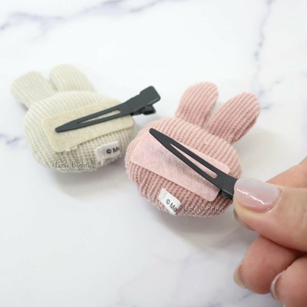 日版Miffy 燈心絨刺繡臉劉海夾