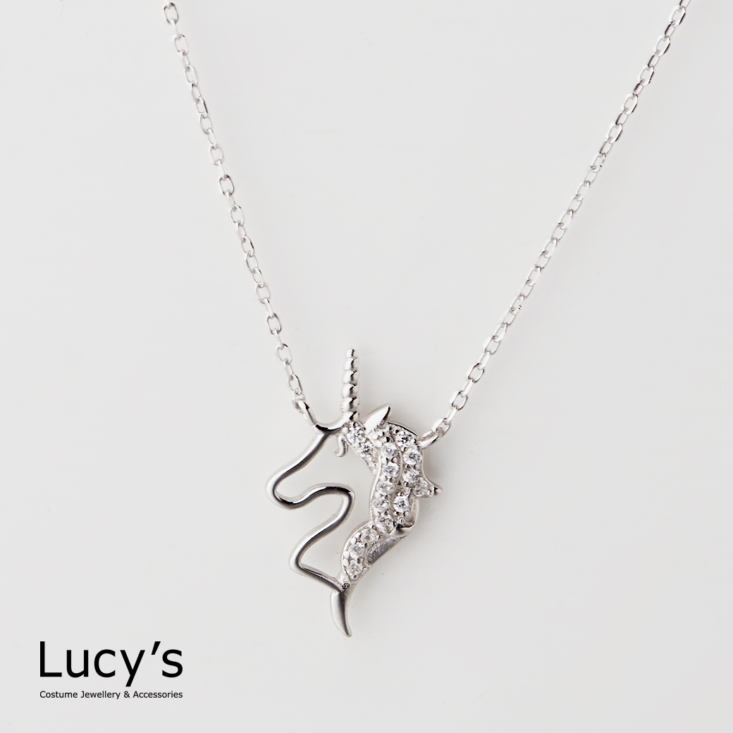 925純銀 華麗獨角獸 項鍊 (三色) (119224/119225/119226)