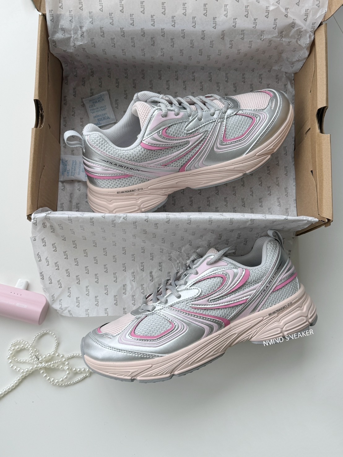 <線上SALE❤️‍🔥>  韓韶禧代言款💗Fila Interrun Light Pink 芭蕾粉白銀