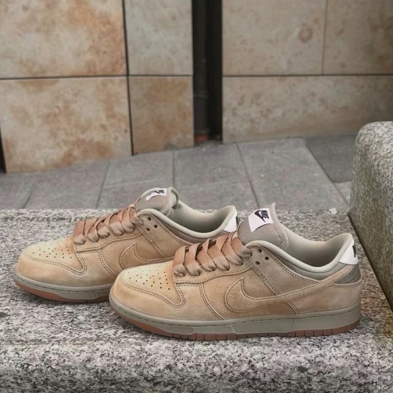 <快閃優惠> NIKE  SB Dunk Low Pro B 卡其 奶茶色 男女 麂皮 膠底