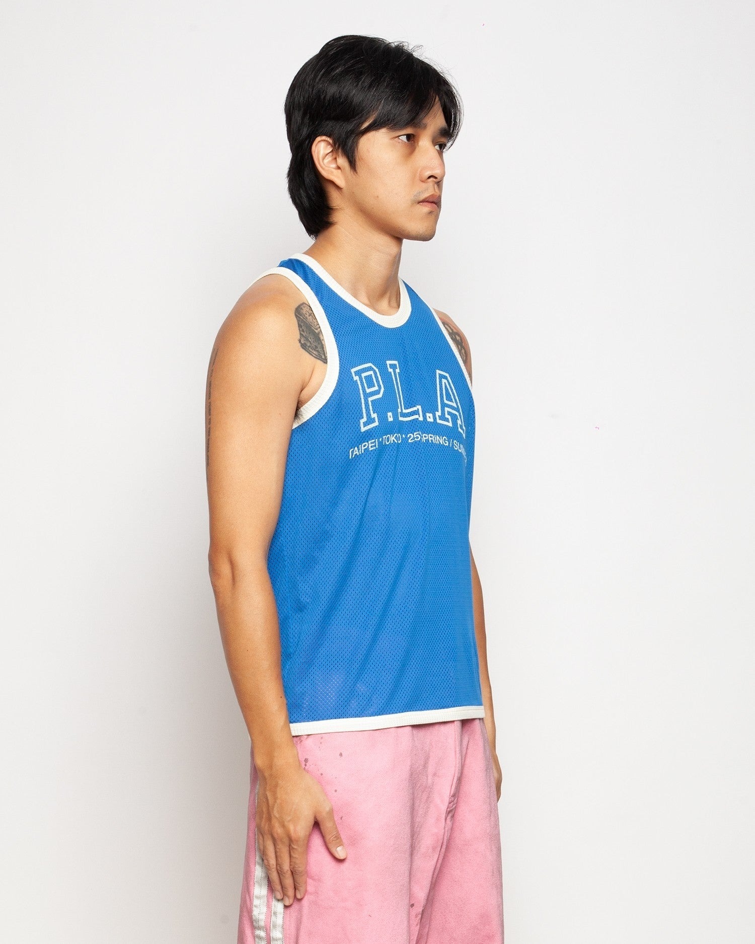PLATEAU STUDIO / 25 mesh tanktop - Baby blue