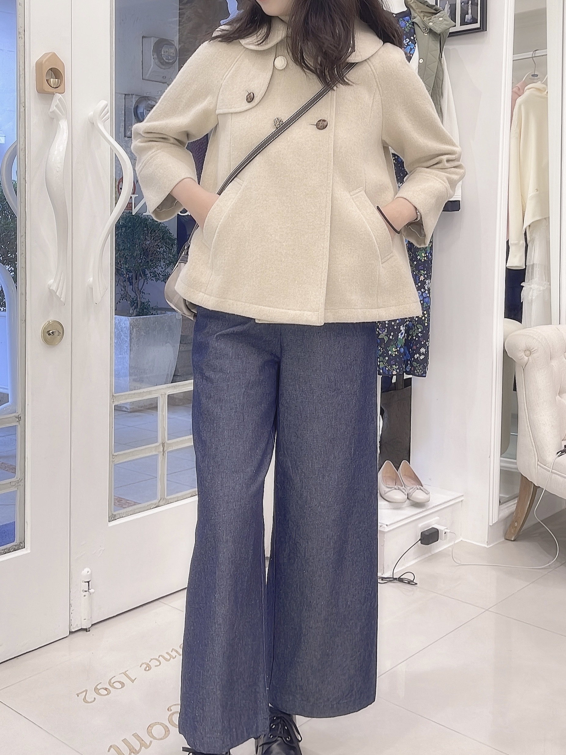 雙排釦毛呢外套