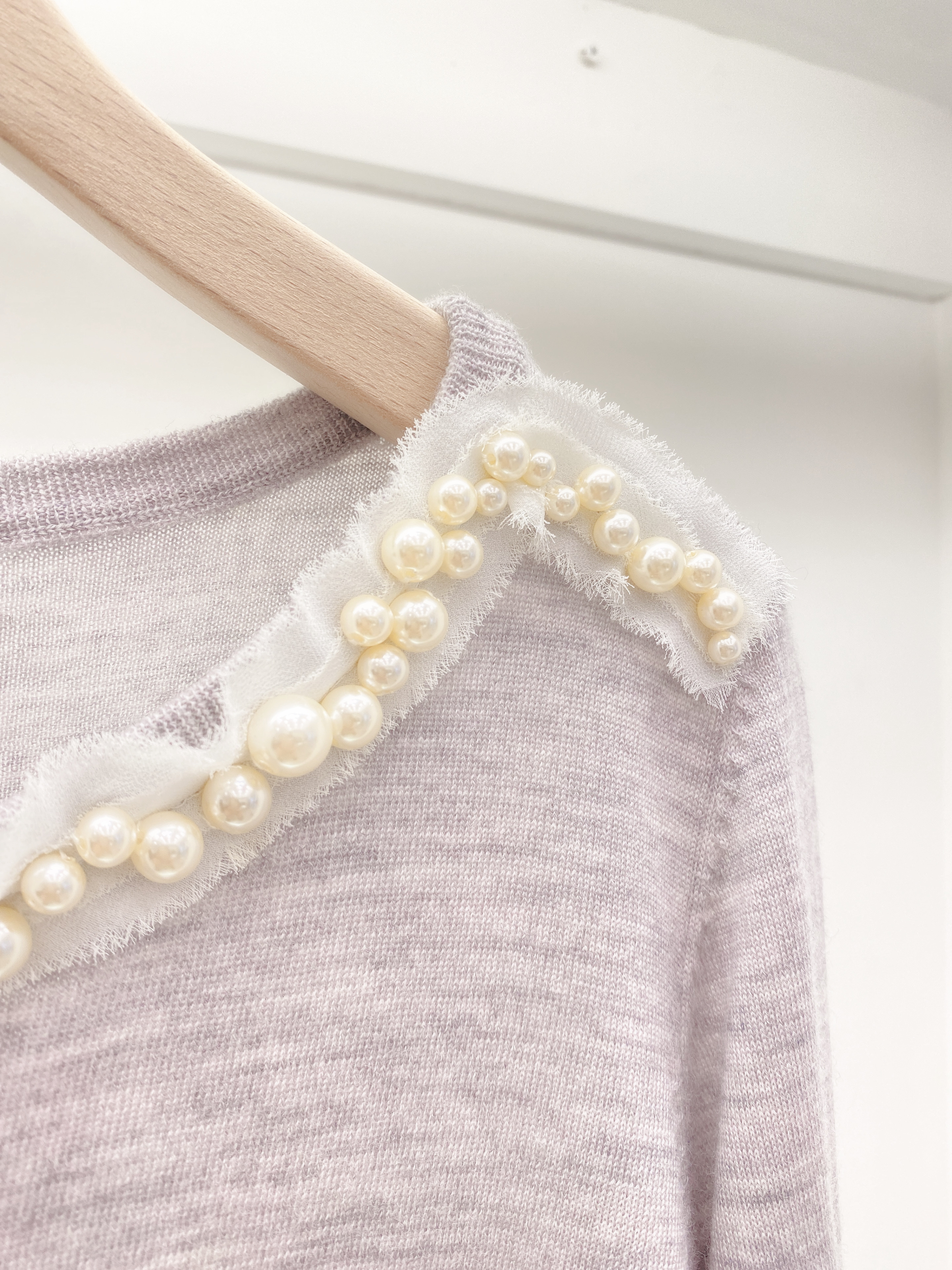 Lanvin珍珠領上衣