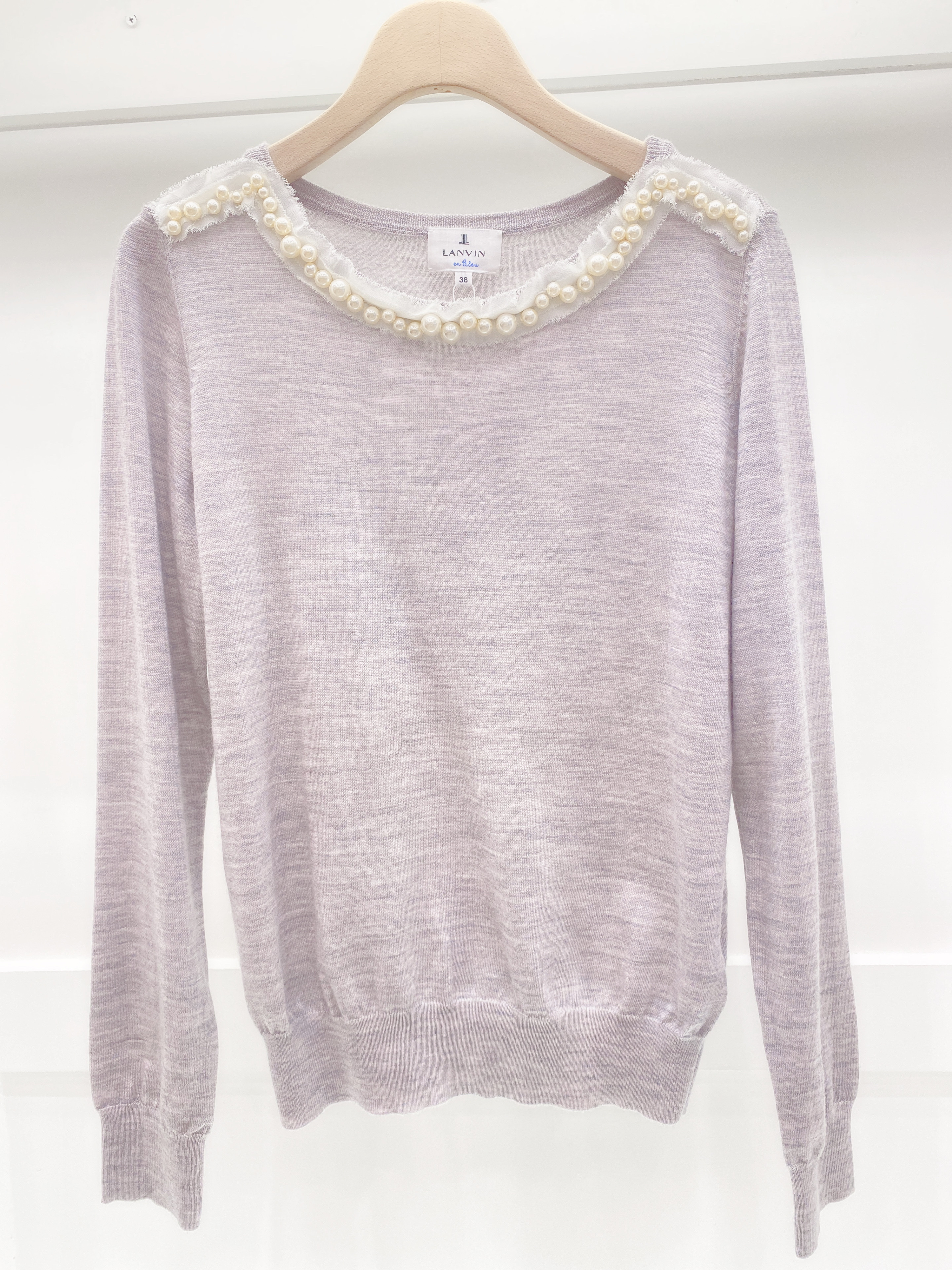 Lanvin珍珠領上衣