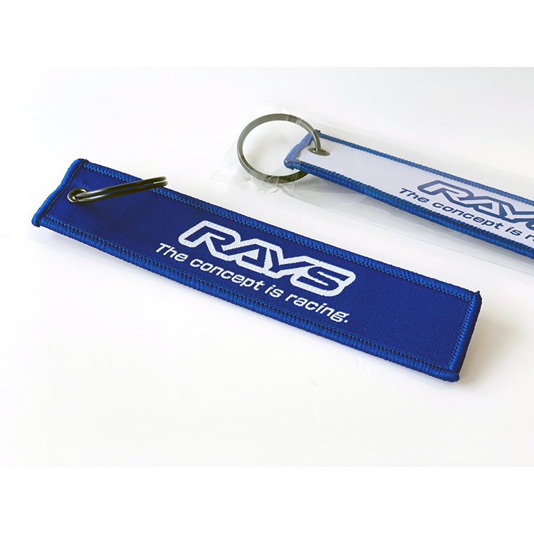 RAYS 布質鑰匙圈 KEY TAG 24S 藍色 RAYS字樣