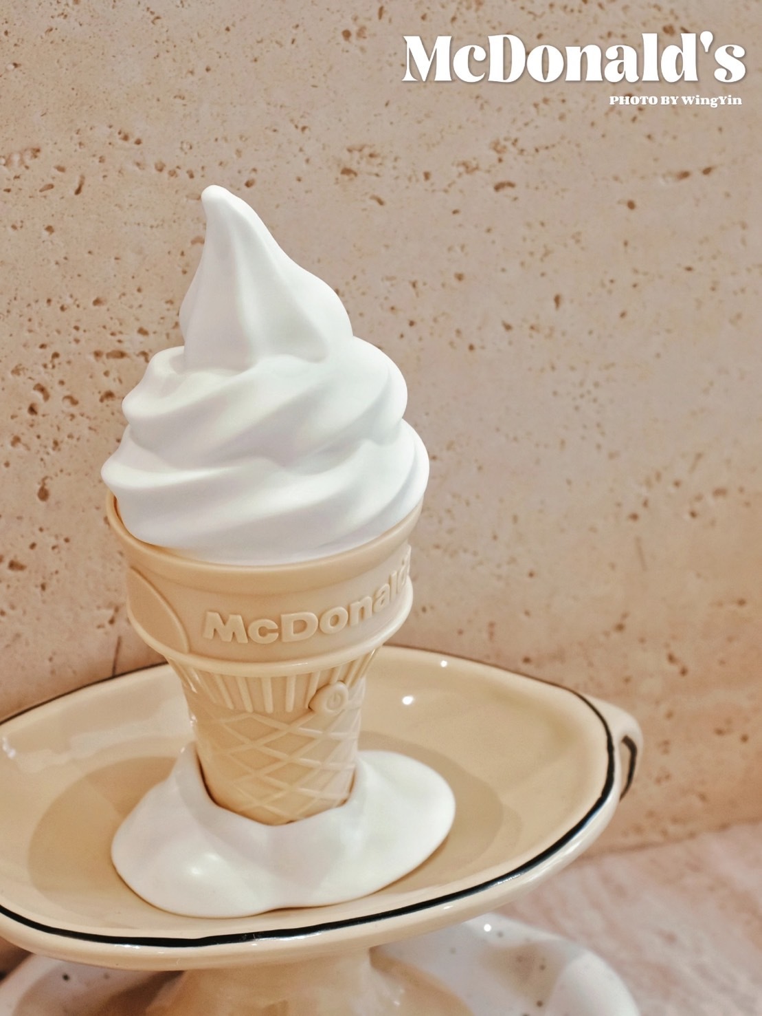 MCDONALD'S 麥當勞 甜筒造型拍拍燈 米黃色