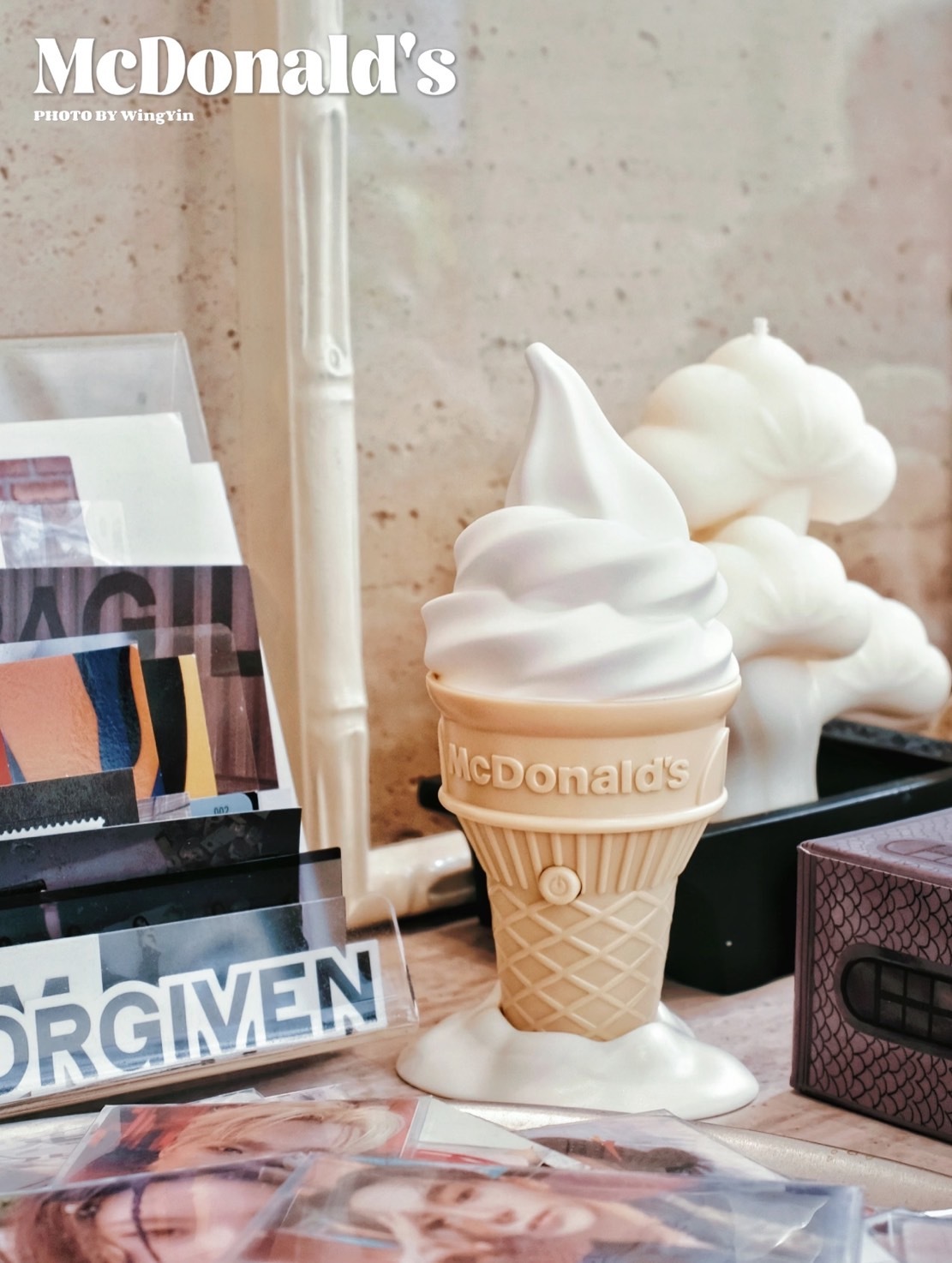 MCDONALD'S 麥當勞 甜筒造型拍拍燈 米黃色