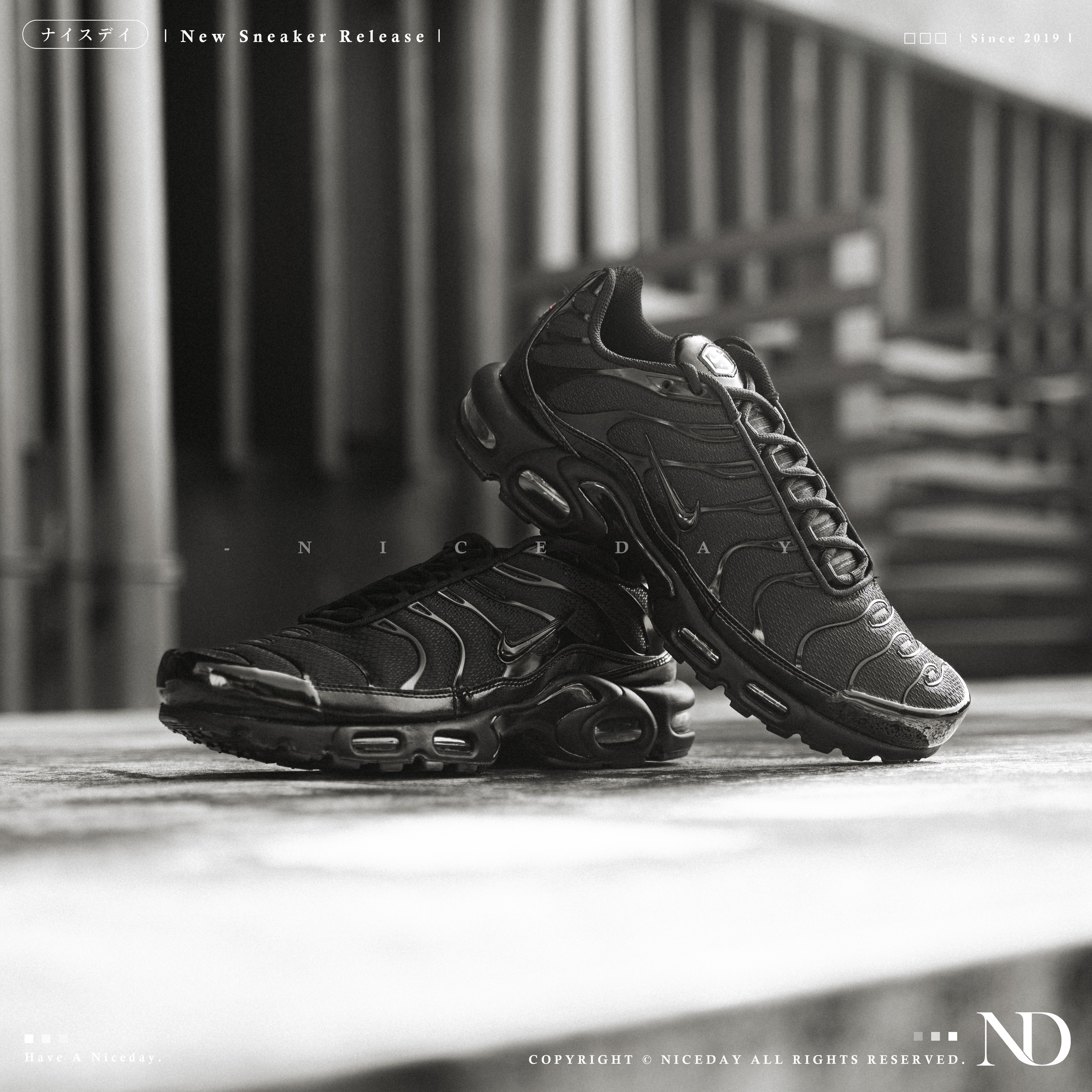 NICEDAY 現貨 Nike Air Max Plus 黑武士 黑 男款 604133-050