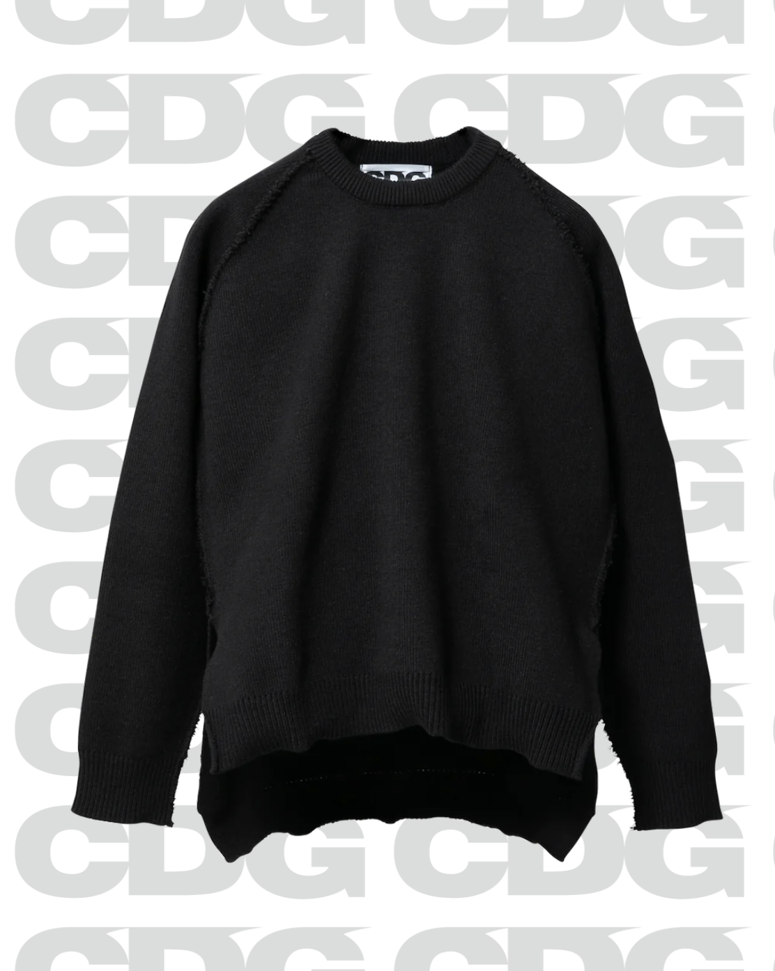 【CDG】OUTSIDE SEAM LONG BACK PULLOVER