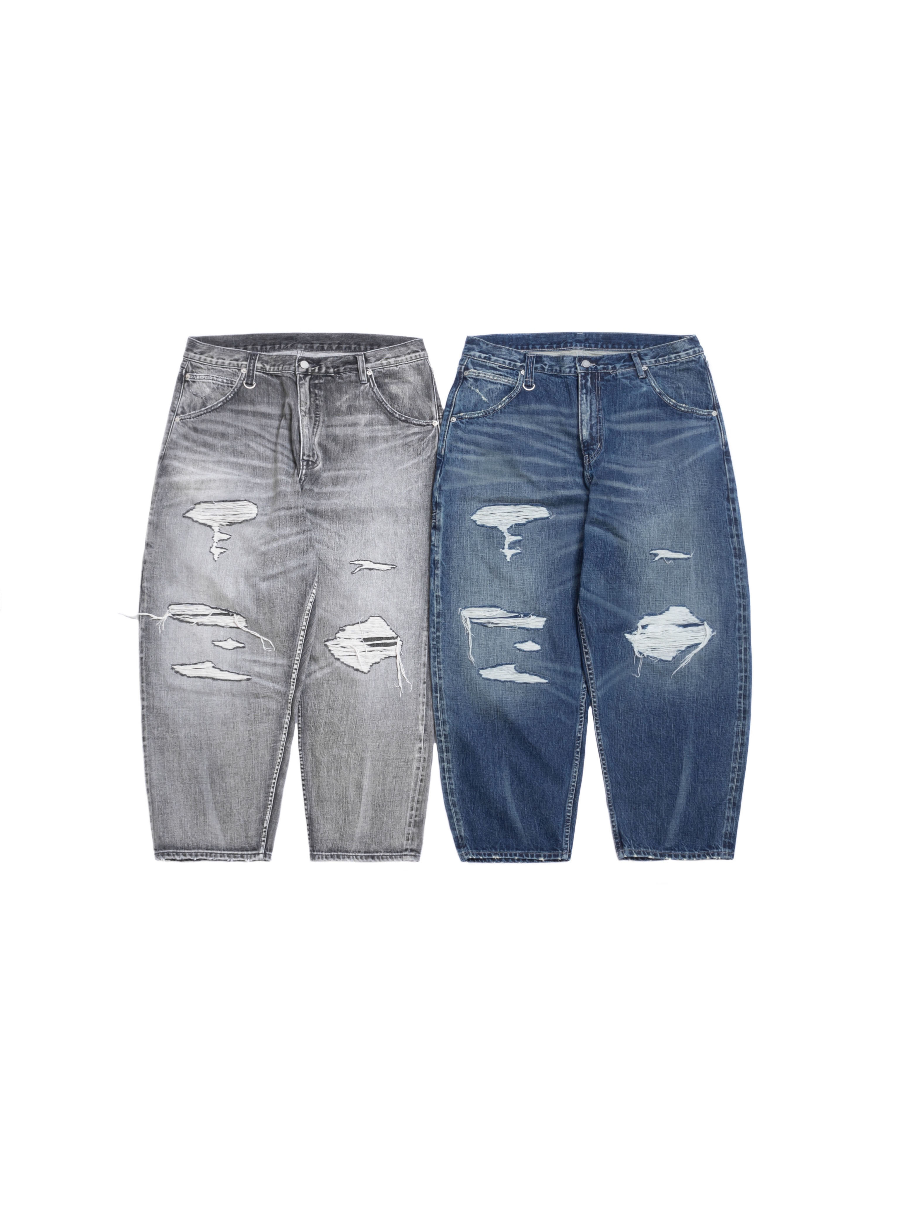 PERSEVERE DESTROYED EFFECT SELVEDGE DENIM JEANS 頂級手工破壞赤耳牛仔褲