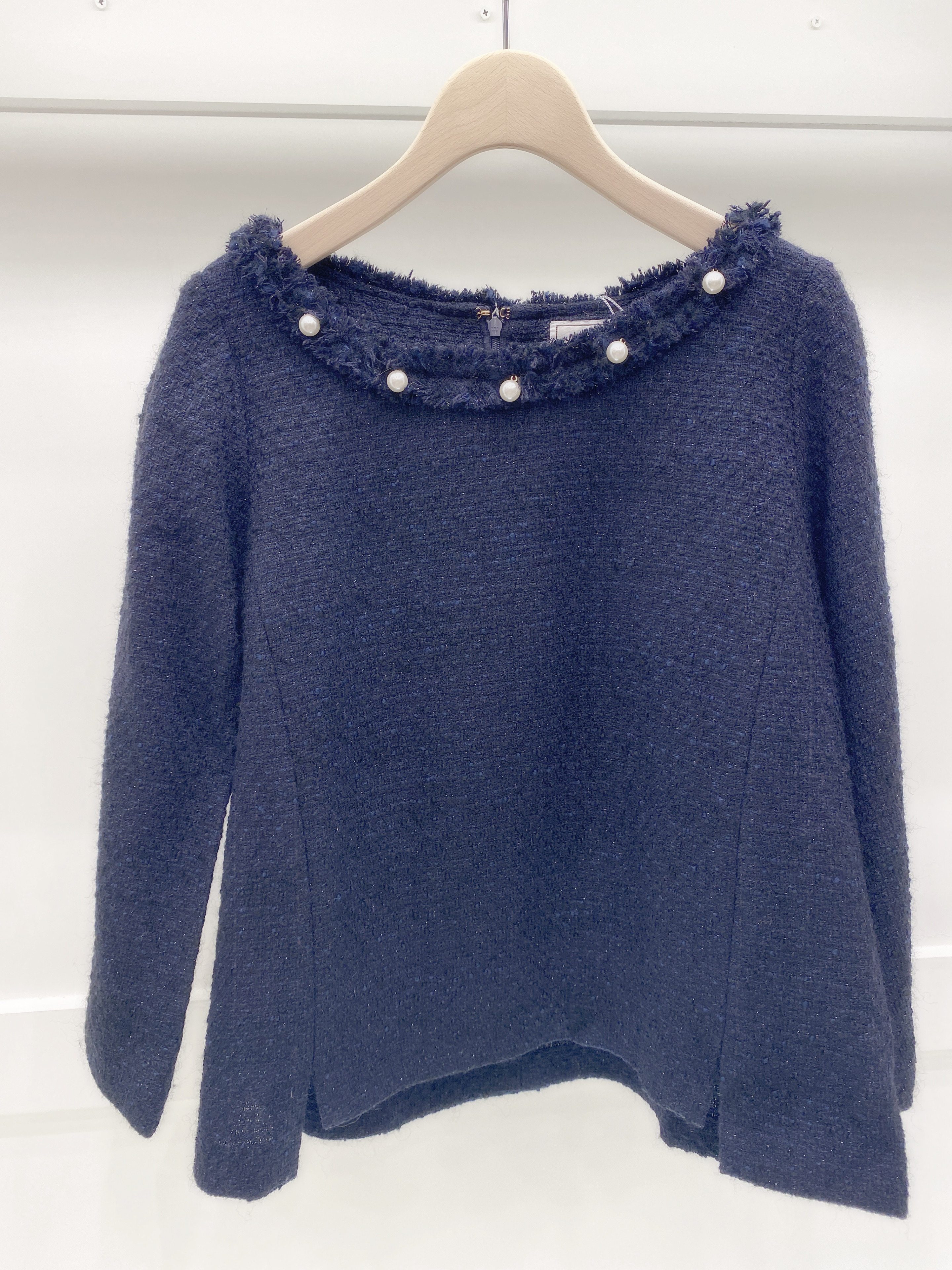 軟呢珍珠領上衣