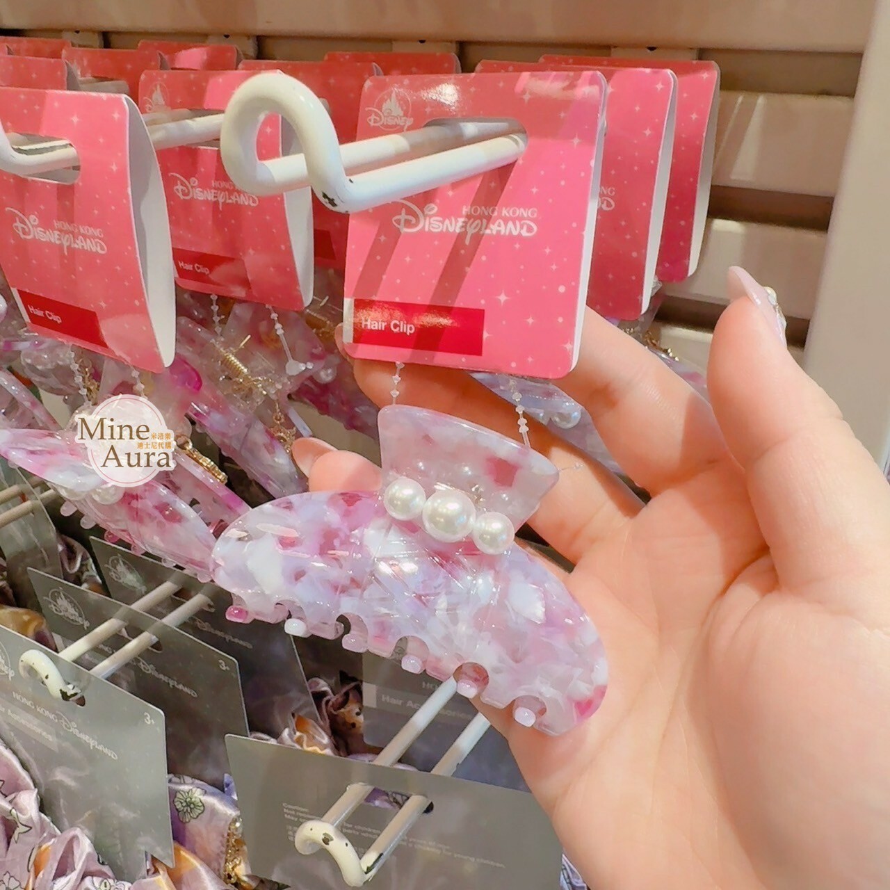 長髮公主 樂佩 Rapunzel 珍珠 墜飾 造型 髮夾 髮抓 鯊魚夾 魔髮奇緣 Tanglede -香港迪士尼樂園