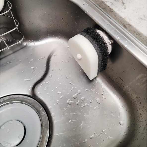 【樂森藥局】韓國Ensnare Clean Sponge 水滴型防刮萬用清潔刷 / 附吸盤收納底座(隨機出貨)