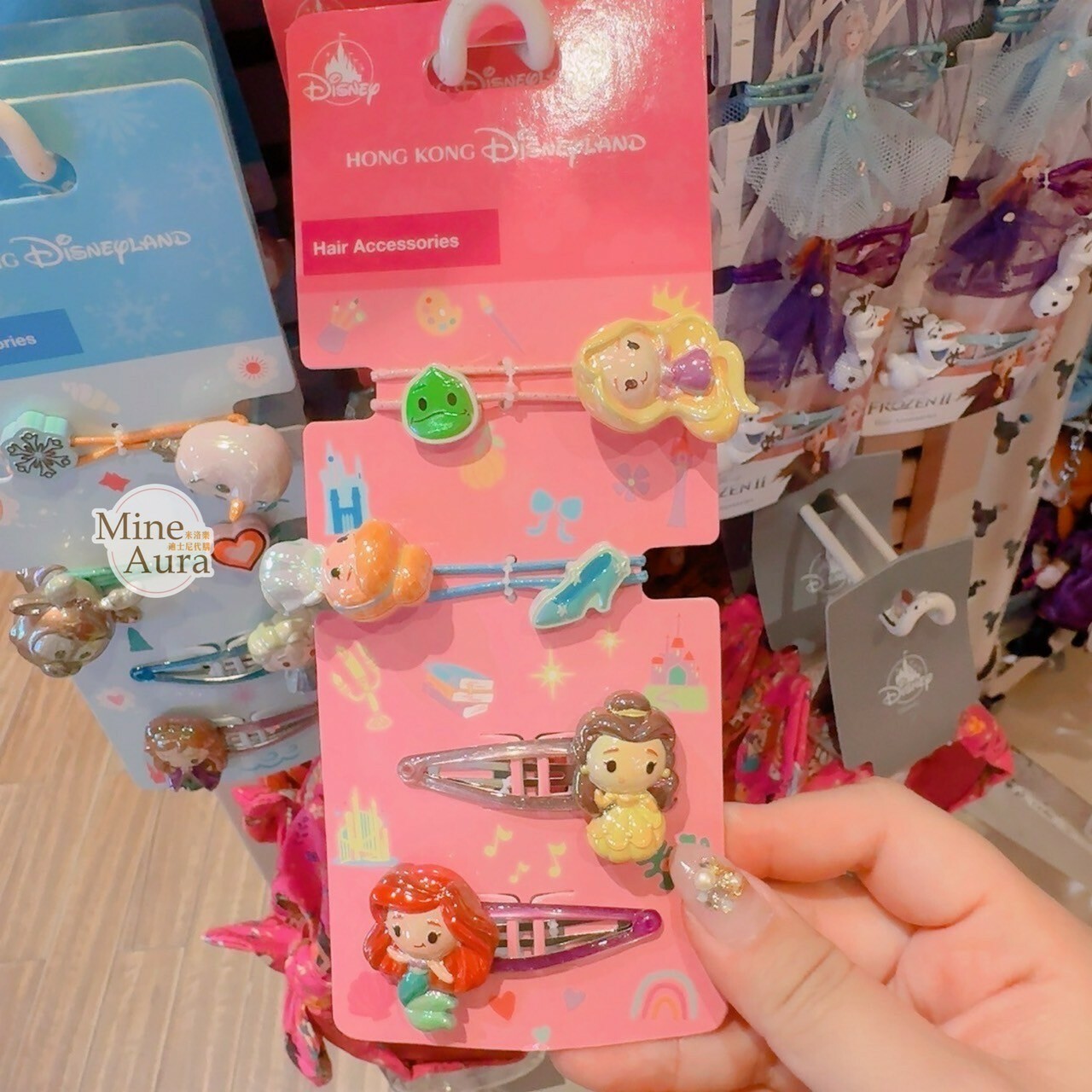 公主系列 Princess 角色集合 Q版 造型 髮夾 髮束 髮飾 4入組 -香港迪士尼樂園