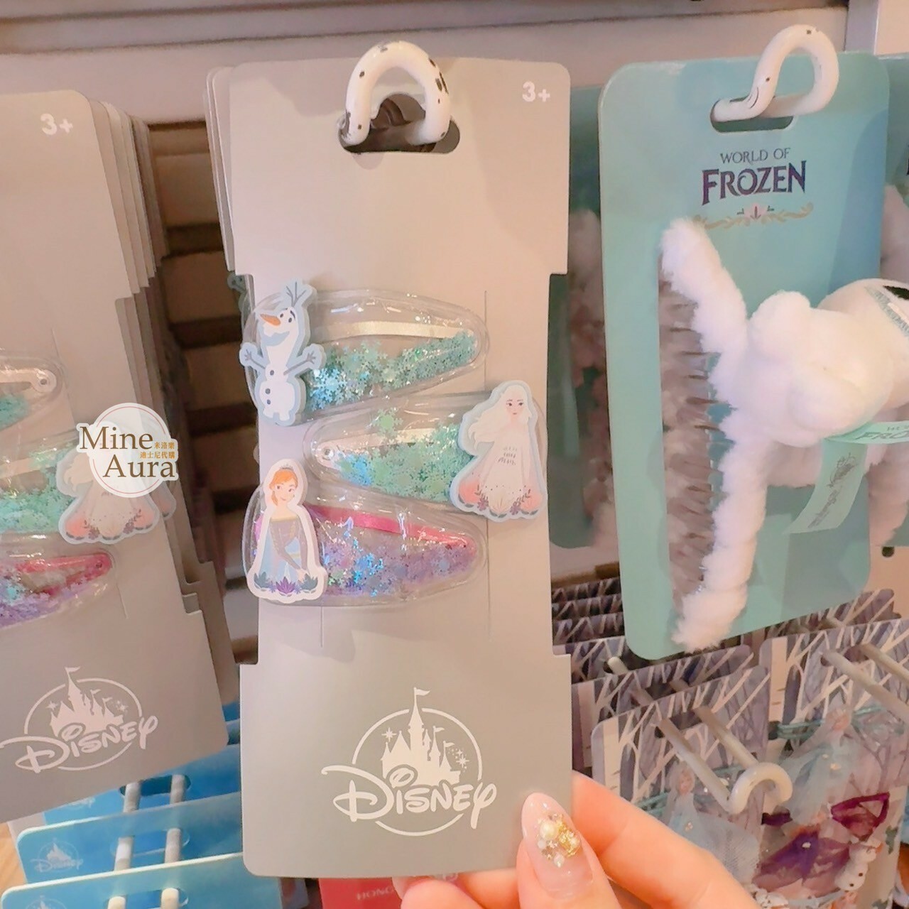 冰雪奇緣 Frozen 角色集合 雪花亮片造型 髮夾 髮飾 3入組 -香港迪士尼樂園