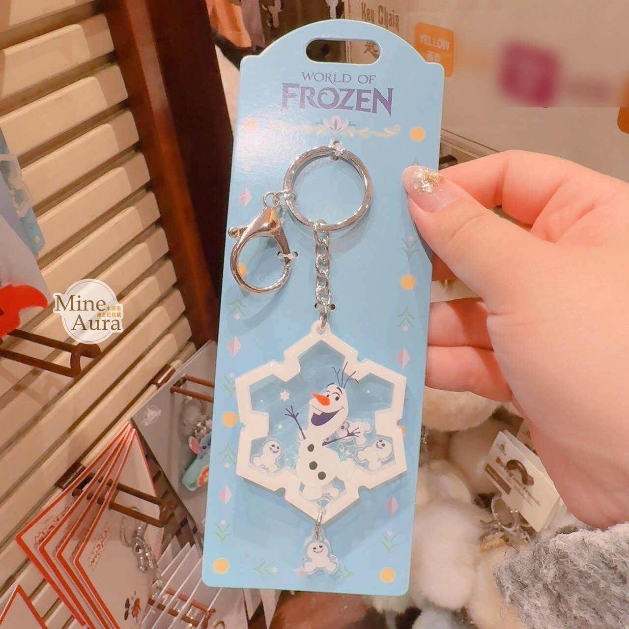 World of Frozen 限定 雪寶 Olaf 迷你小雪寶 雪花造型 造型 鑰匙圈 吊飾 冰雪奇緣 Frozen -香港迪士尼樂園