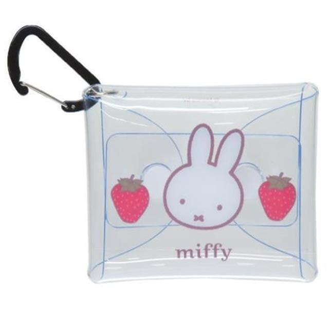 日本 Miffy PVC透明啪啪袋連扣