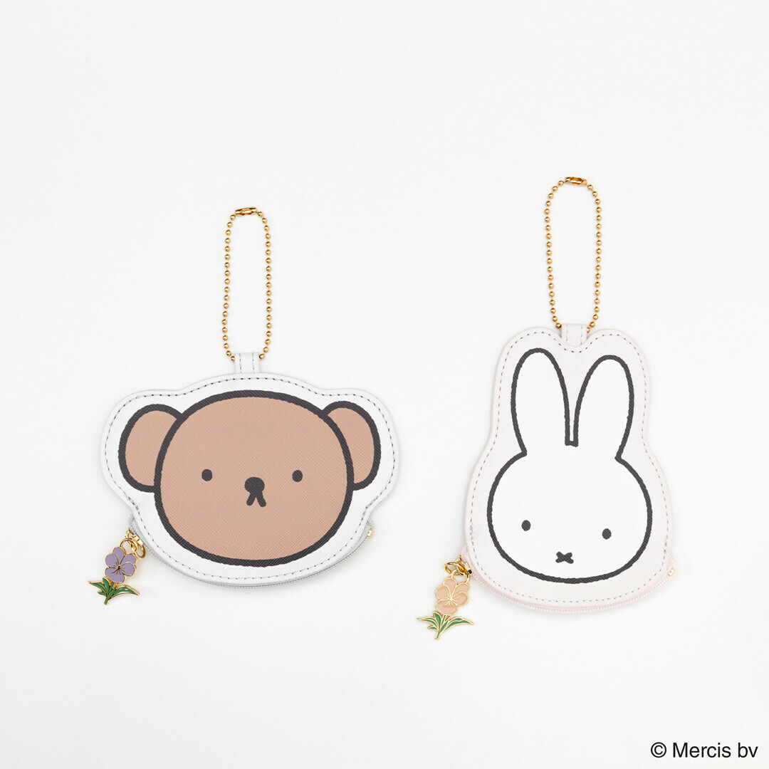 日本 Miffy 花花系列 吊飾款扁身拉鏈包