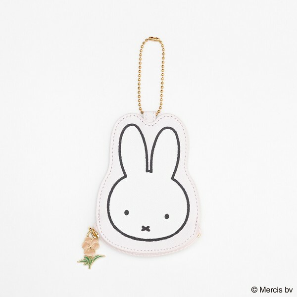 日本 Miffy 花花系列 吊飾款扁身拉鏈包