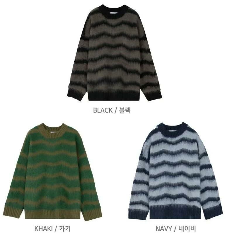 圓領橫紋針織衫 T5657