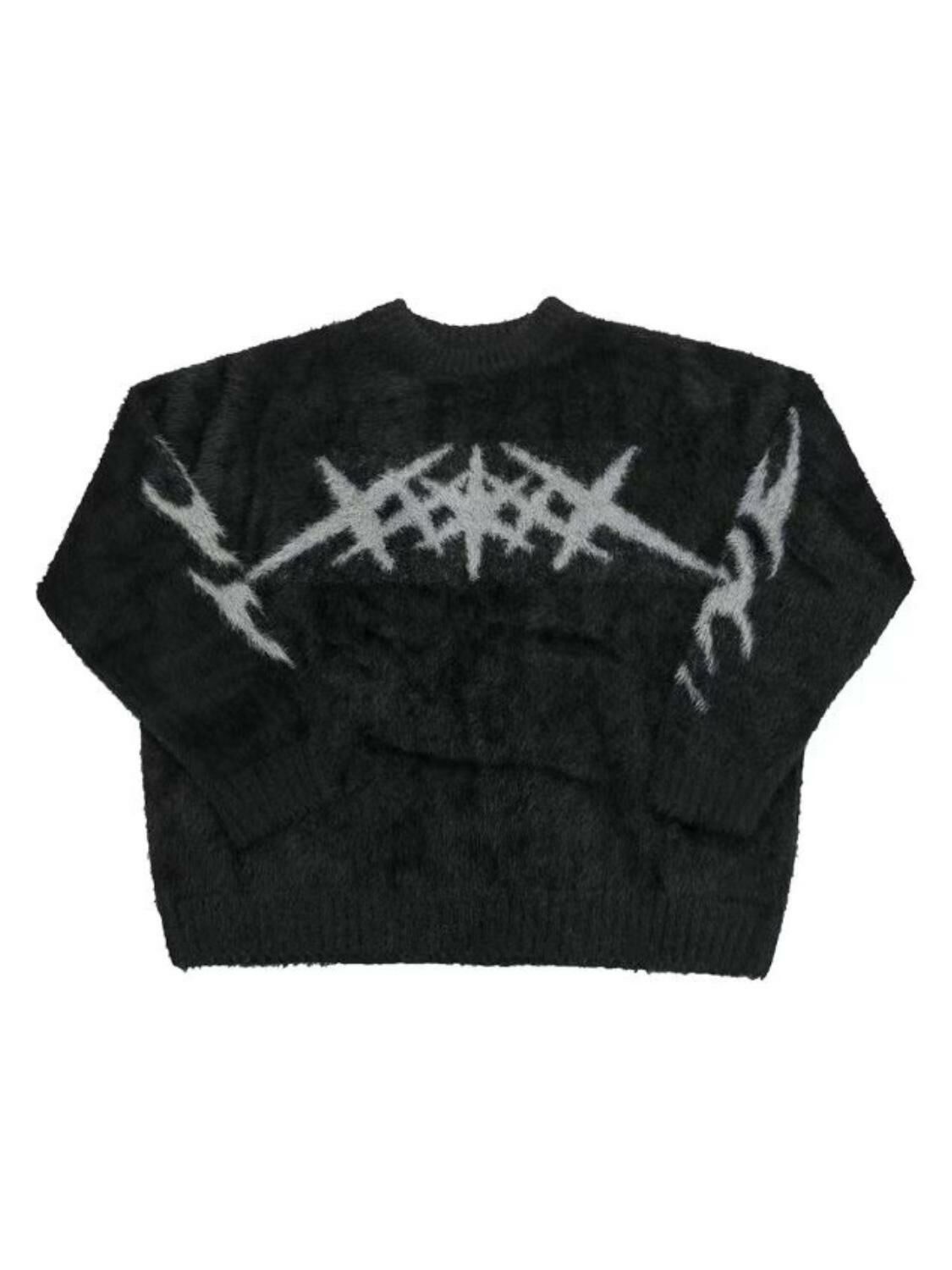 圓領圖案針織衫 T5655