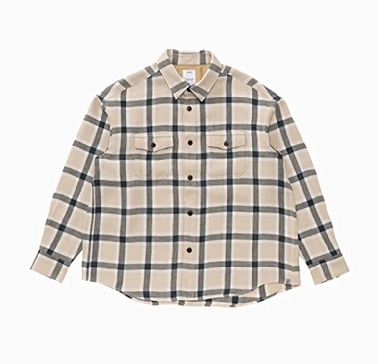 VISVIM 2025 S/S LUMBER CHECK SHIRT LS - BEIGE PRE ORDER ITEM (預訂中)