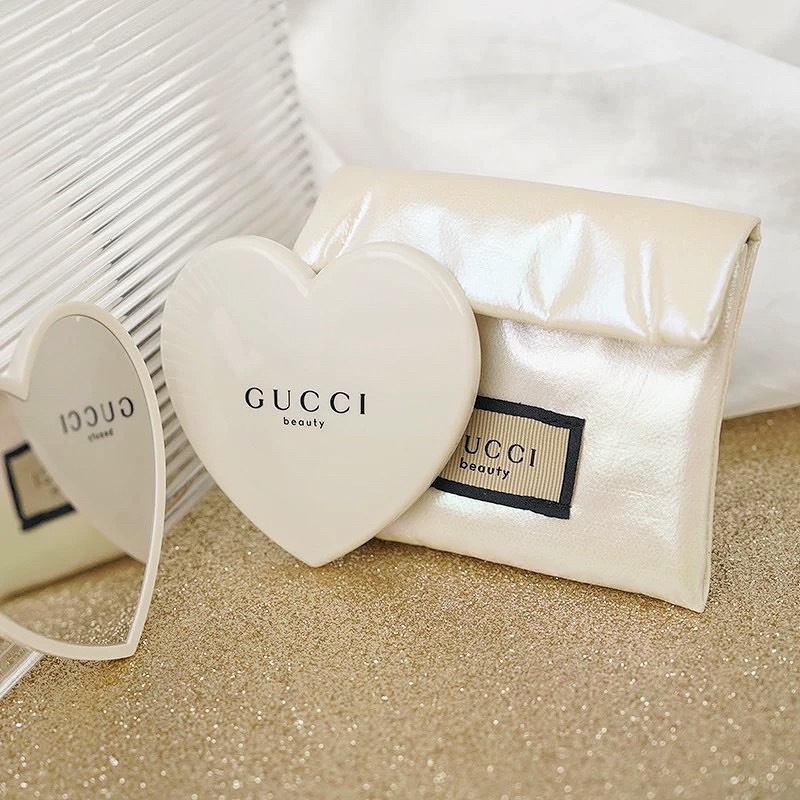 GUCCI 愛心復古 鏡子 紐扣包